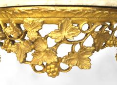French Louis XV Gilt Floral Console Table - 1428093