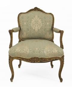 French Louis XV Green Damask 4 Piece Living Room Set - 2800812