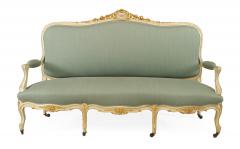 French Louis XV Green Upholstered Settee - 1418974