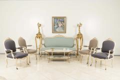 French Louis XV Green Upholstered Settee - 1418976
