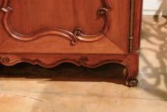 French Louis XV Period 1750s Cherry Buffet Deux Corps with C Scroll Motifs - 3415684