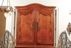 French Louis XV Period 1750s Cherry Buffet Deux Corps with C Scroll Motifs - 3415737
