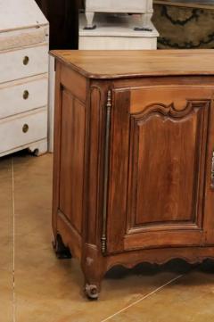 French Louis XV Period 1750s Walnut Buffet with Carved Doors and Apron - 3544457