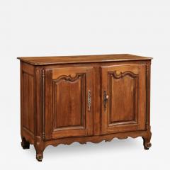 French Louis XV Period 1750s Walnut Buffet with Carved Doors and Apron - 3546797