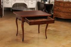 French Louis XV Period 18th Century Game Table with Brown Leather Top - 3587952