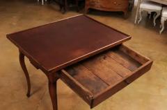 French Louis XV Period 18th Century Game Table with Brown Leather Top - 3587954