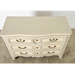 French Louis XV Period 18th Century Hand Carved Painted Commode - 4313578