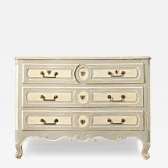 French Louis XV Period 18th Century Hand Carved Painted Commode - 4329704