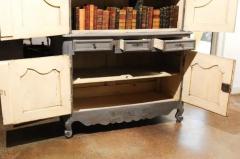 French Louis XV Period 18th Century Painted Buffet Deux Corps with Scrolls - 3422564