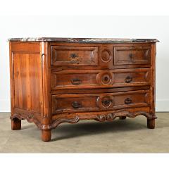 French Louis XV Period Commode with Original Hand Cut Marble Top - 4317028