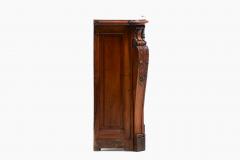 French Louis XV Rococo Walnut Mantel with Hand Carved Floral Reliefs C 1750 - 4794859