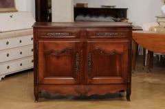 French Louis XV Style 1850s Walnut Buffet with Carved D cor Drawers and Doors - 3544586