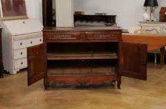 French Louis XV Style 1850s Walnut Buffet with Carved D cor Drawers and Doors - 3544631