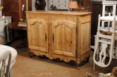French Louis XV Style 1880s Wooden Buffet with Carved Apron and Molded Doors - 3509436
