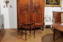 French Louis XV Style 19th Century Marquetry Dressing Table with Floral Motifs - 3426845
