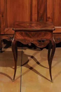 French Louis XV Style 19th Century Marquetry Dressing Table with Floral Motifs - 3426880