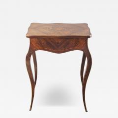 French Louis XV Style 19th Century Marquetry Dressing Table with Floral Motifs - 3732951