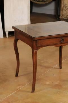 French Louis XV Style 19th Century Walnut Tric Trac Table with Mahogany Inlay - 3544487