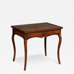 French Louis XV Style 19th Century Walnut Tric Trac Table with Mahogany Inlay - 3546800