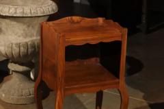 French Louis XV Style 19th Century Wooden Bedside Table with Open Shelf - 3417032