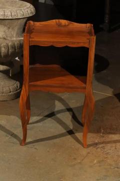 French Louis XV Style 19th Century Wooden Bedside Table with Open Shelf - 3417204