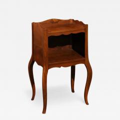 French Louis XV Style 19th Century Wooden Bedside Table with Open Shelf - 3431950