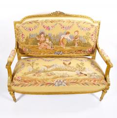 French Louis XV Style Aubusson Upholstered Antique Sofa - 3986394