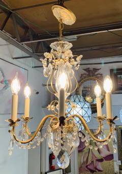 French Louis XV Style Brass and Crystal Chandelier - 1639870