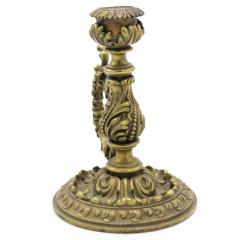 French Louis XV Style Bronze Candlestick - 4675984