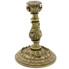 French Louis XV Style Bronze Candlestick - 4675985