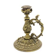 French Louis XV Style Bronze Candlestick - 4675988