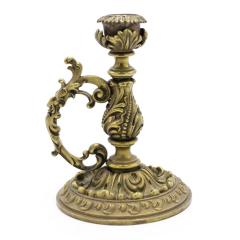 French Louis XV Style Bronze Candlestick - 4742256