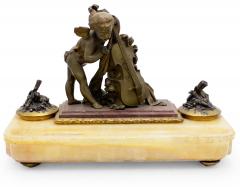 French Louis XV Style Bronze Double Inkwell - 4321989