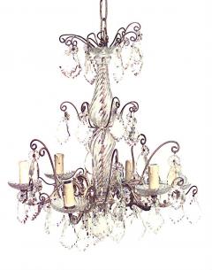 French Louis XV Style Bronze and Crystal Chandelier - 4660796