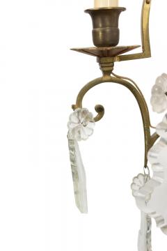 French Louis XV Style Bronze and Crystal Wall Sconces - 4665826