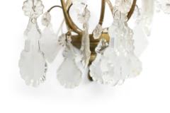 French Louis XV Style Bronze and Crystal Wall Sconces - 4665829