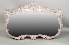 French Louis XV Style Carved Bleached Horizontal Wall Mirror - 743063