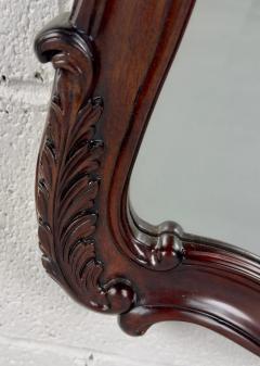 French Louis XV Style Carved Cherry Wood Beveled Glass Wall or Mantel Mirror - 3545826