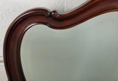 French Louis XV Style Carved Cherry Wood Beveled Glass Wall or Mantel Mirror - 3545827
