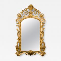 French Louis XV Style Carved Giltwood Filigree Wall Mirror - 4196056