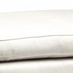 French Louis XV Style Cream Upholstered Cerused Wood Chaise - 2800474