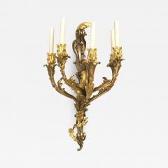 French Louis XV Style Gilt Bronze Wall Sconce - 1403203
