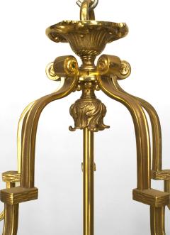 French Louis XV Style Gilt Bronze and Glass Pendant Lantern - 4169539