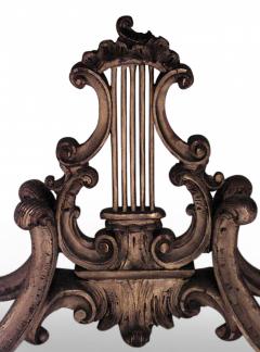 French Louis XV Style Gilt Fruitwood Lyre Center Table - 1424444