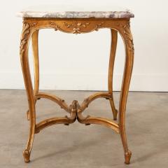 French Louis XV Style Gilt Marble Table - 3343912