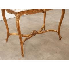 French Louis XV Style Gilt Marble Table - 3343973
