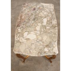 French Louis XV Style Gilt Marble Table - 3343980