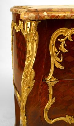 French Louis XV Style Inlaid Parquetry Commode - 741195