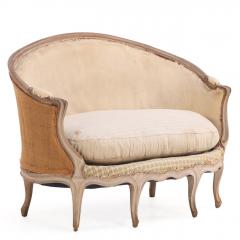 French Louis XV Style Painted Six Leg Settee Late 19th C - 4636443