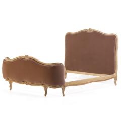French Louis XV Style Painted and Upholstered Full Bed Ca 1940  - 4788030